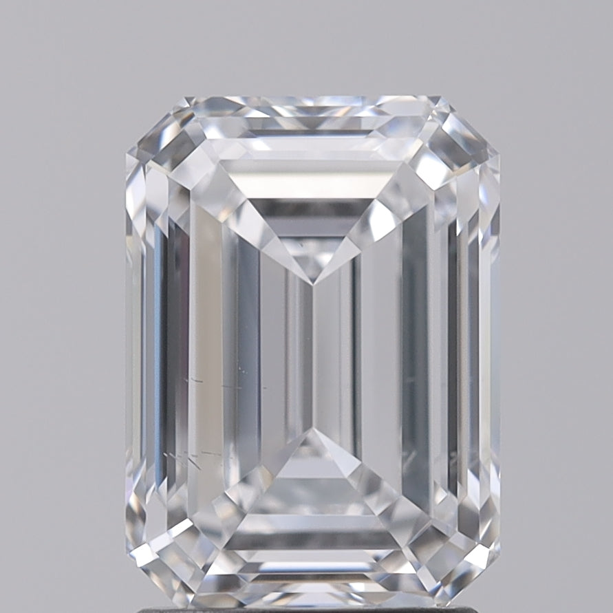 2.01 CT Lab Grown Emerald Cut Diamond, D SI1, GIA Certified