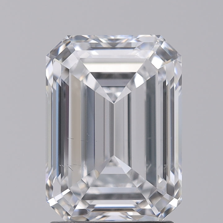 2.01 CT Lab Grown Emerald Cut Diamond, D SI1, GIA Certified