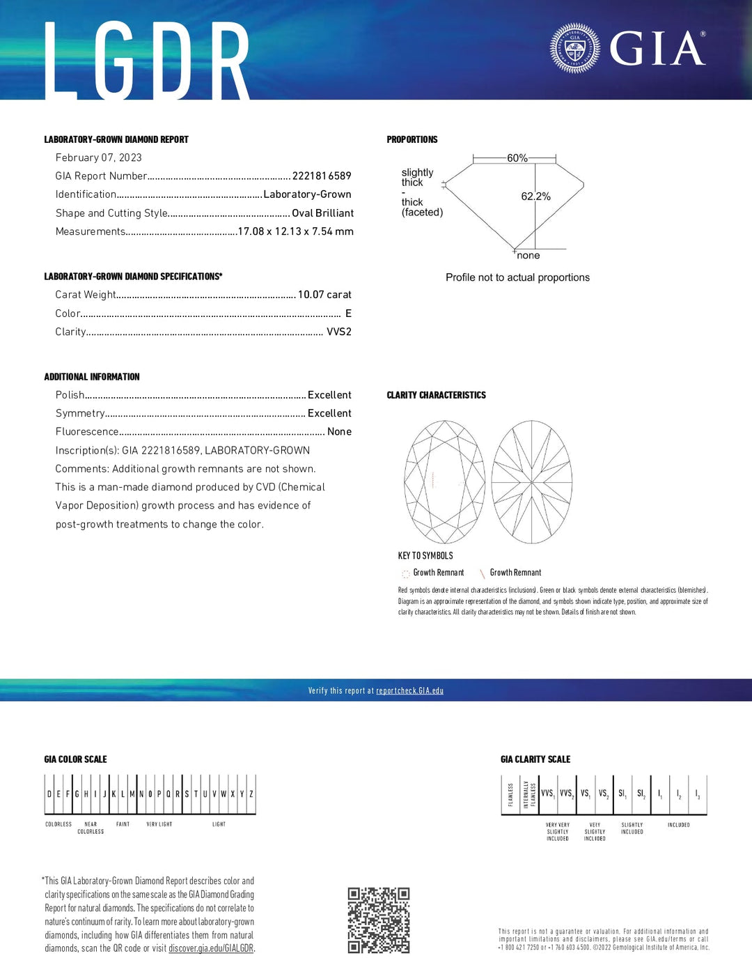 10.07 CT GIA Certified Oval-Cut Lab-Grown Diamond | E Color | VVS2 Clarity