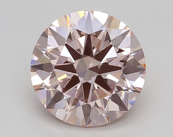 3.10 CT Round Cut Fancy Pink Lab Grown Diamond, IGI Certified