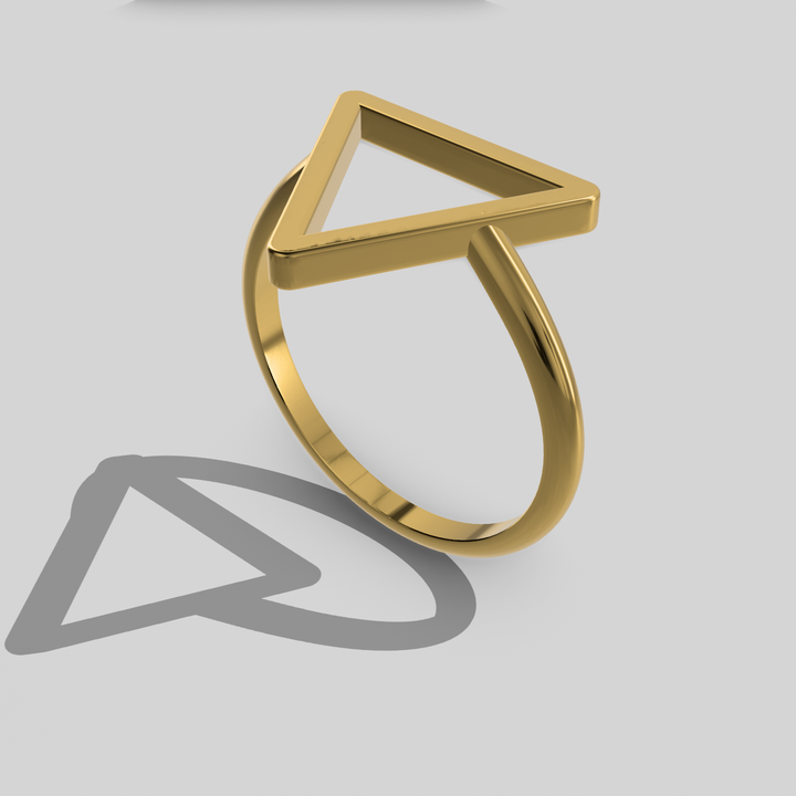 Gold Vermeil Open Triangle Ring