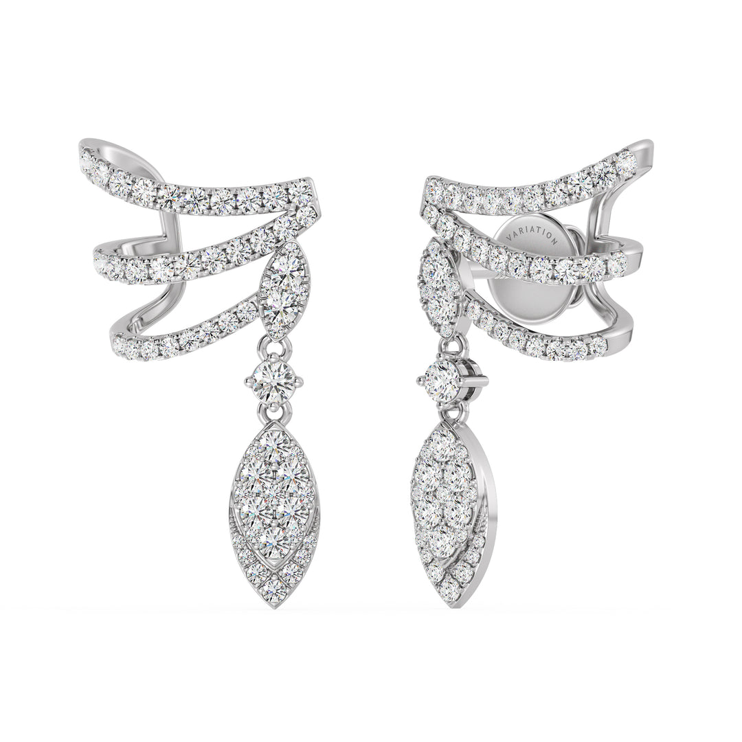 Elegant Solid Gold Lab-Grown Diamond Earrings for Women