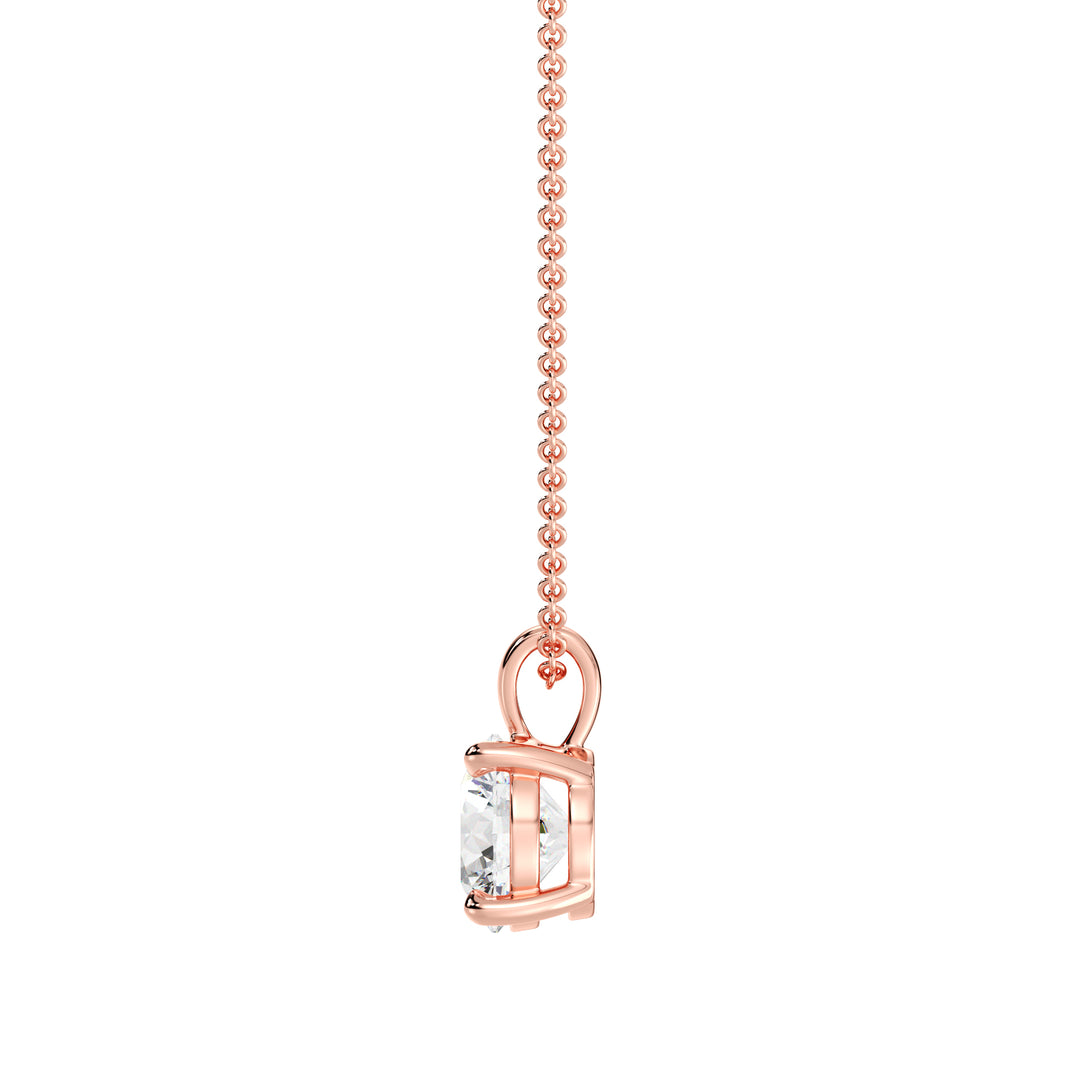 Round-Cut Lab-Grown Diamond Solitaire Pendant in luxurious 18K gold