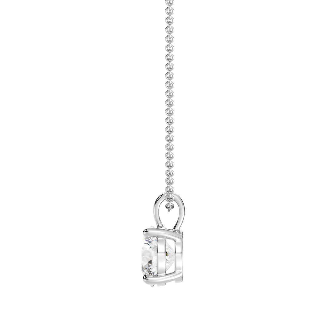 Round-Cut Lab-Grown Diamond Solitaire Pendant in luxurious 18K gold