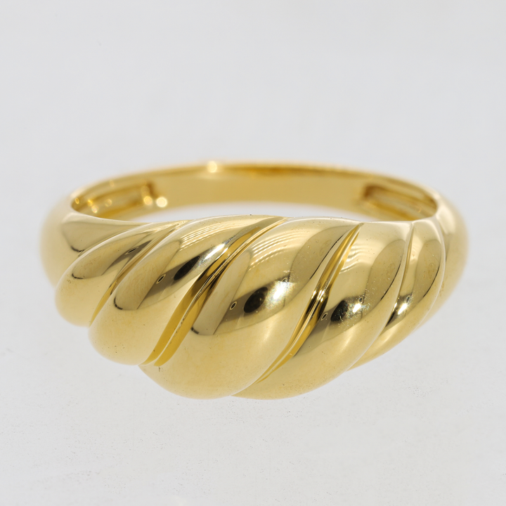 Gold Vermeil Croissant DÃëme Ring