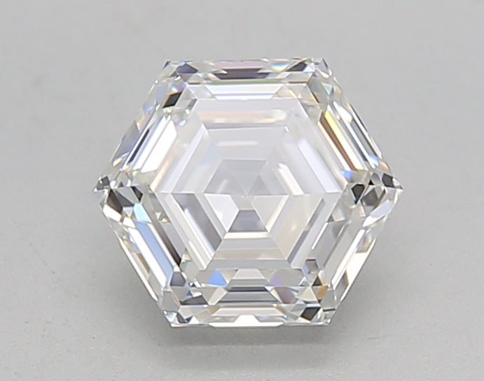 IGI CERTIFIED 1.03 CT HEXAGONAL CUT LAB-GROWN DIAMOND, VVS2 CLARITY, F COLOR