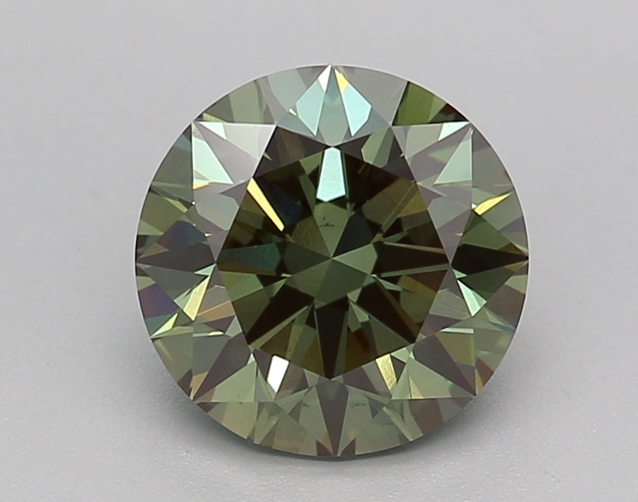 IGI Certified 2.35 CT Fancy Vivid Green Round Lab-Grown Diamond