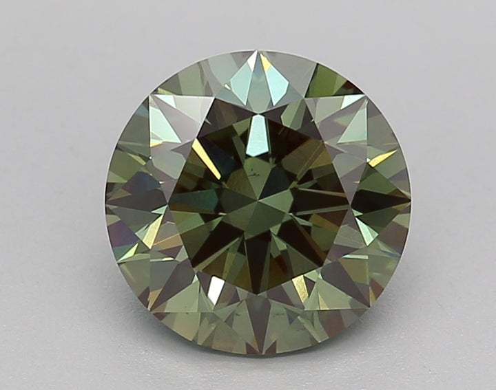 IGI Certified 2.35 CT Fancy Vivid Green Round Lab-Grown Diamond