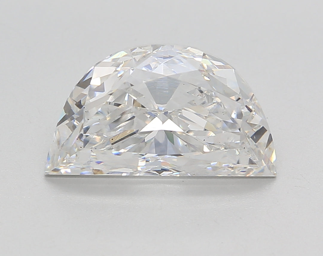 IGI Certified 3.00 CT Half Moon Cut Lab-Grown Diamond: F Color, VS1 Clarity - Front View