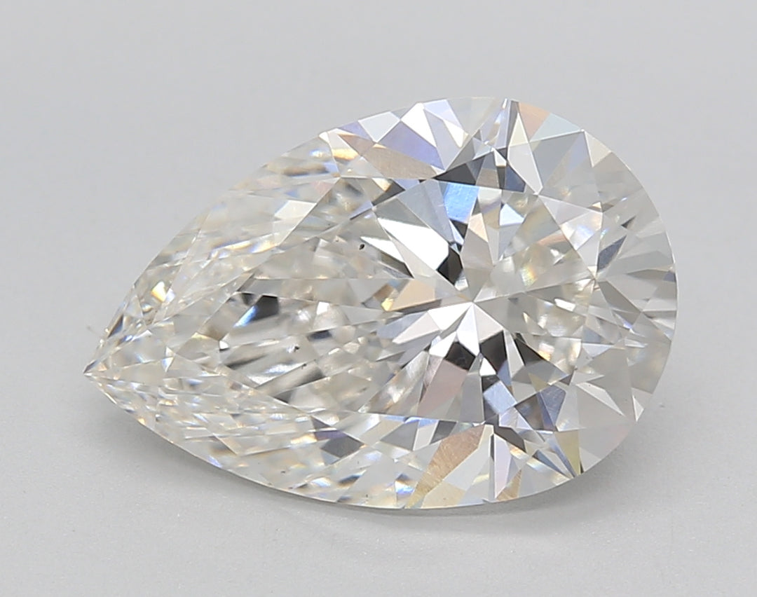 IGI Certified 3.75 ct Pear Cut Lab Grown Diamond G VS1