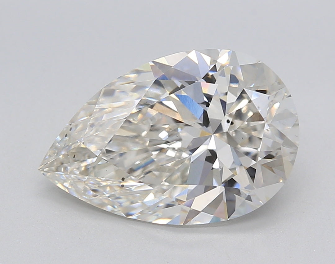 IGI Certified 4.02 CT Pear Cut Lab Grown Diamond - G Color, VS2 Clarity