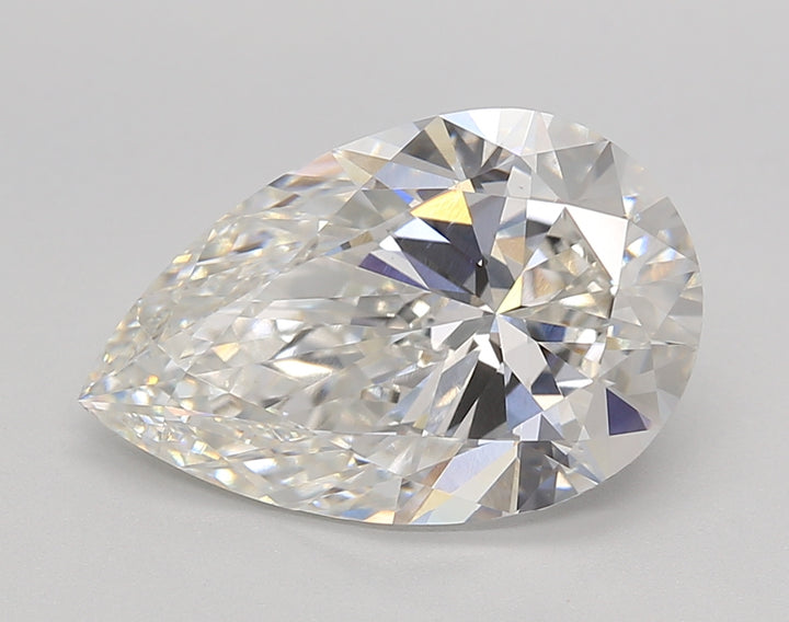 IGI Certified 4.02 CT Pear Cut Lab Grown Diamond - G Color, VVS2 Clarity