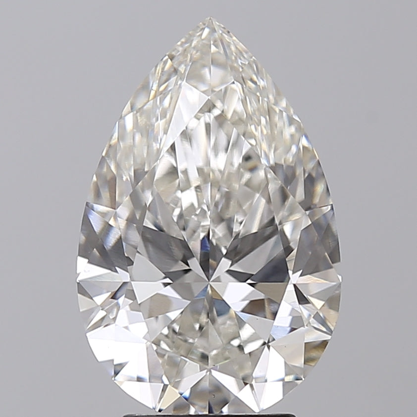 IGI Certified 4.05 ct Pear CVD Diamond G VS1