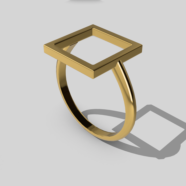 Gold Vermeil Square Signet Ring