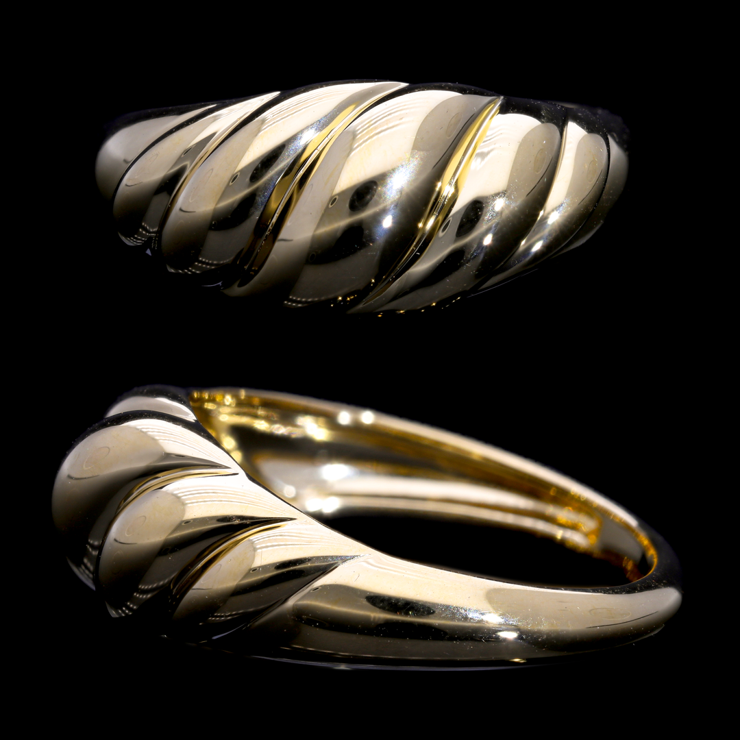 Gold Vermeil Croissant DÃëme Ring