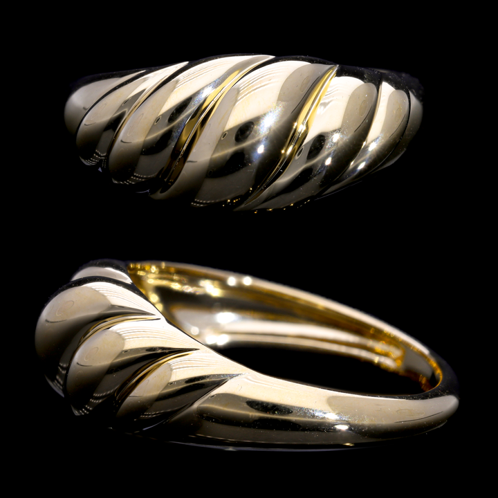 Gold Vermeil Croissant DÃëme Ring