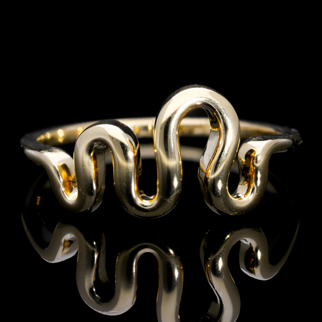 Gold Vermeil Squiggle Wavy Stacking Ring