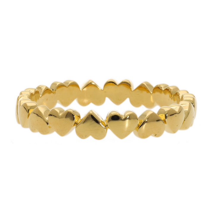 Gold Vermeil Heart Band Ring