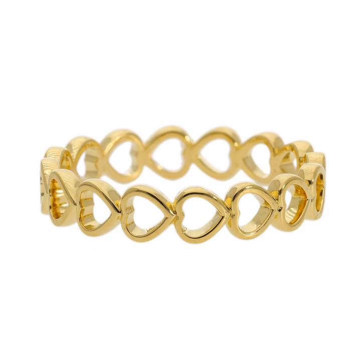 Gold Vermeil Open Heart Band Ring