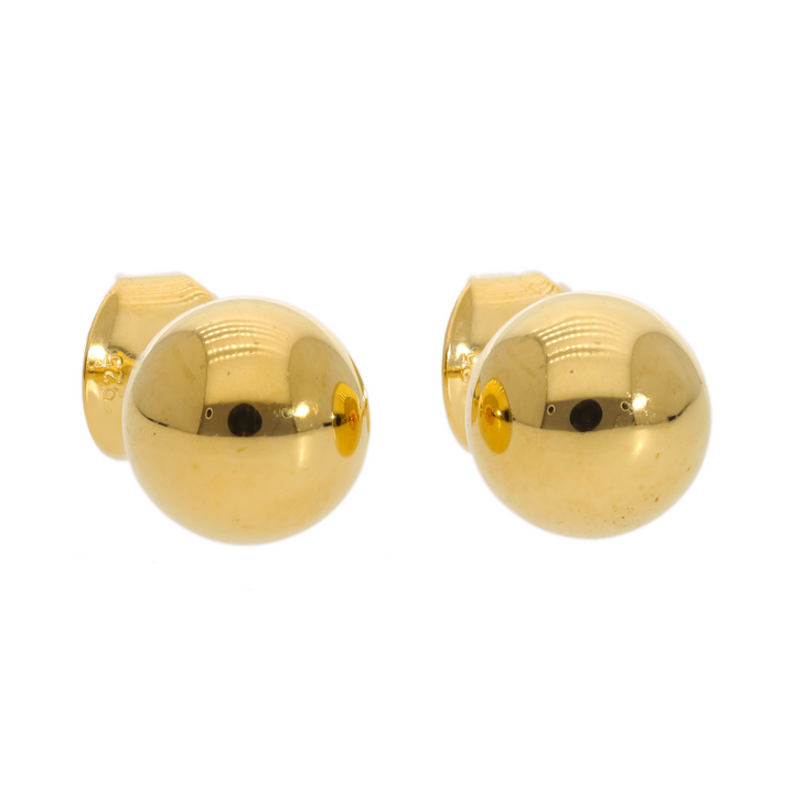 Gold Vermeil Ball Stud Earrings