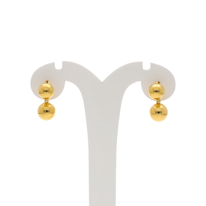 Gold Vermeil Dangle Beaded Earrings