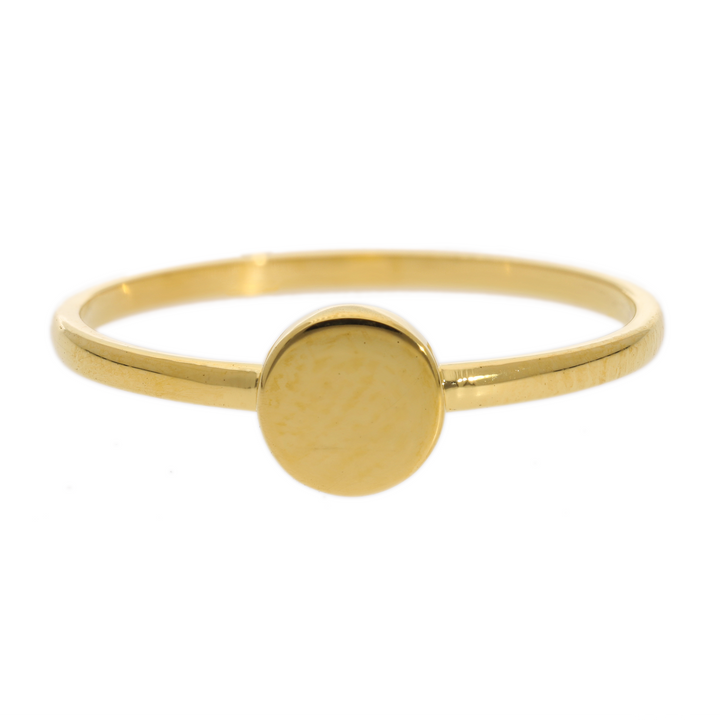 Gold Vermeil Roung Signet Ring