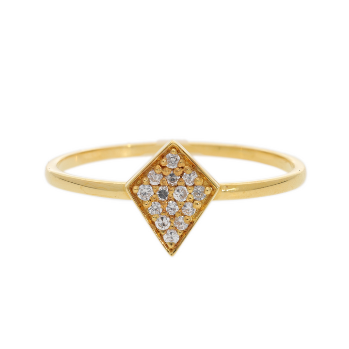 Gold Vermeil Star Cluster Cubic Zirconia Ring