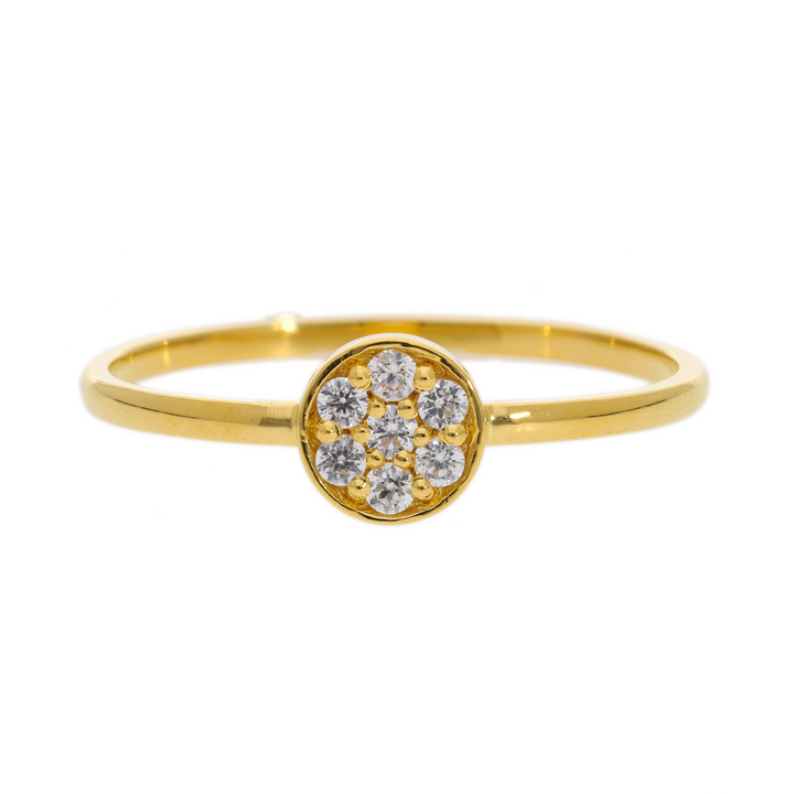 Gold Vermeil Dainty Cubic Zirconia Engagement Ring