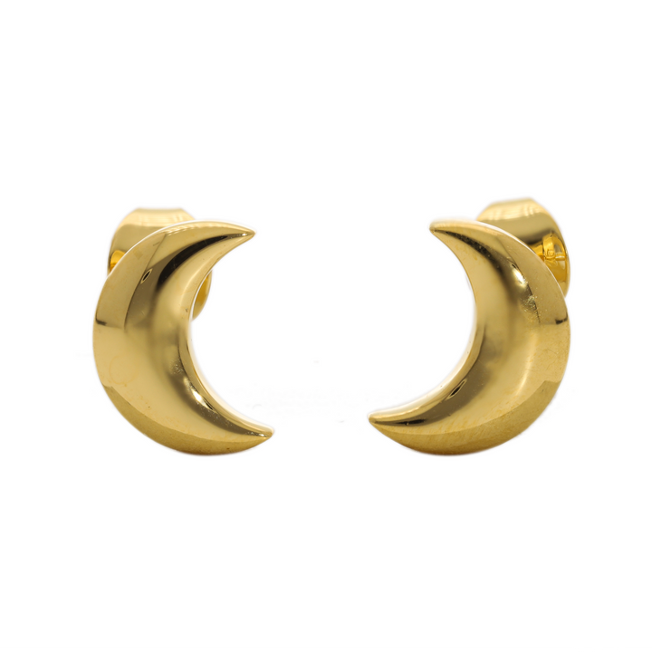 Gold Vermeil Crescent Moon Earrings