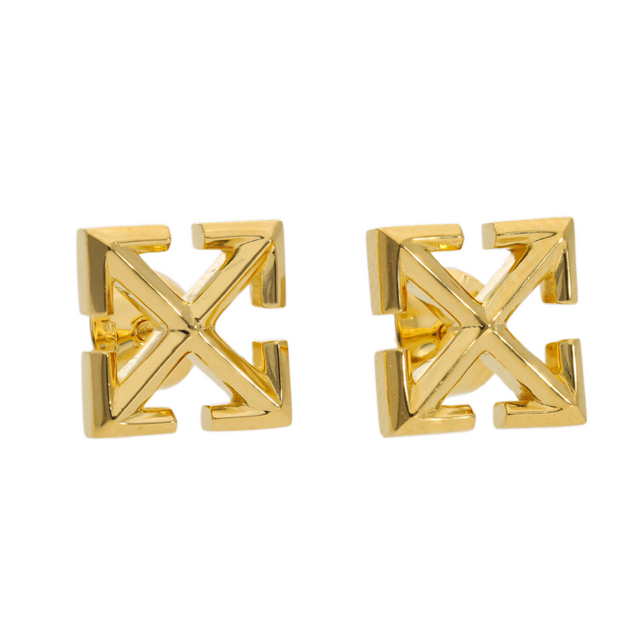 Gold Vermeil Arrow-Motif Earrings