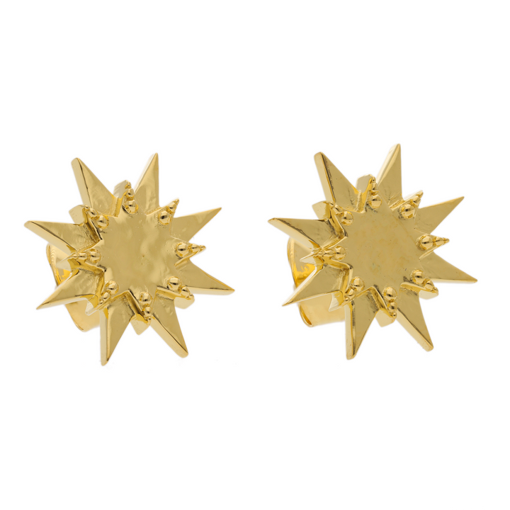 Gold Vermeil Starburst Stud Earrings