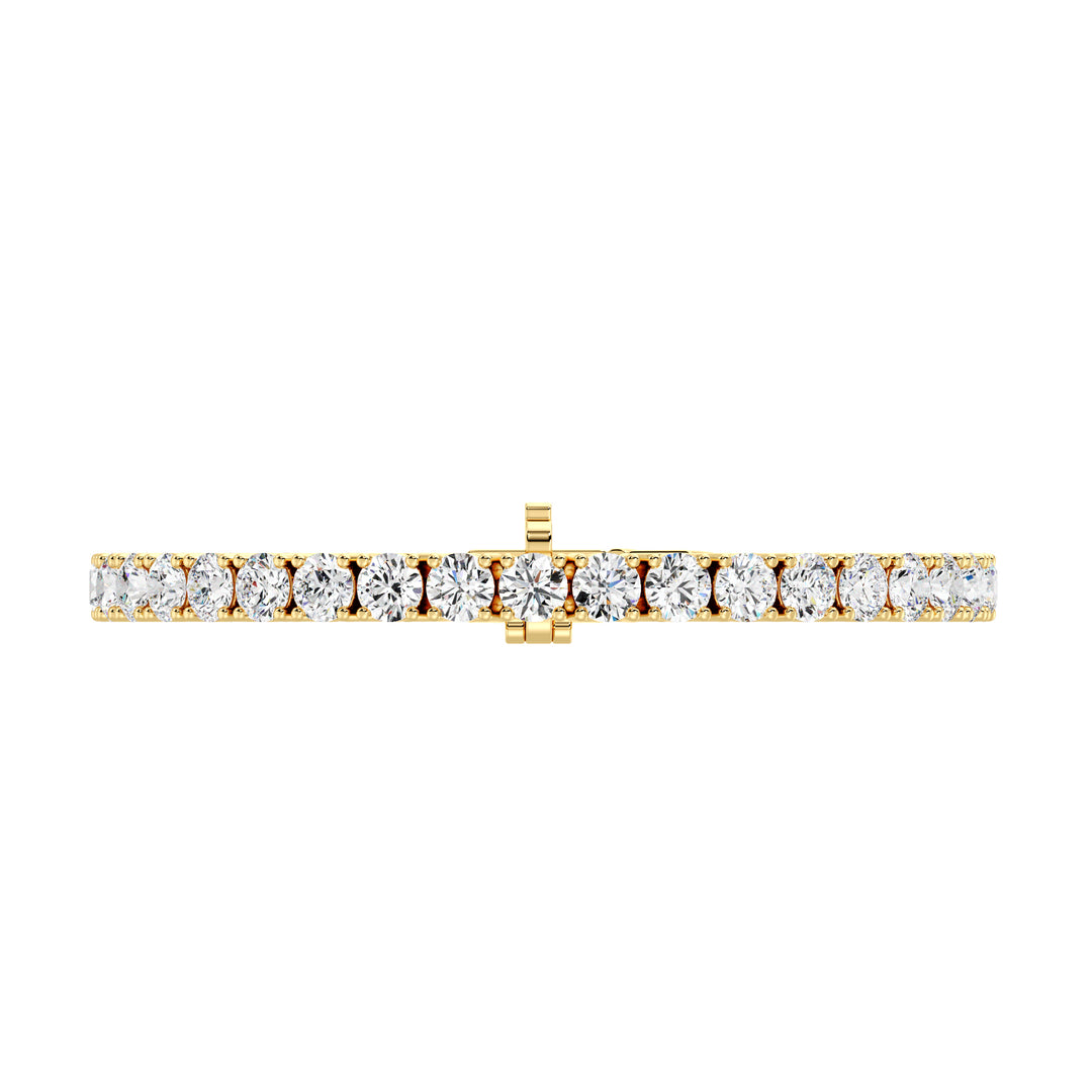 Yellow Gold Lab-Grown Diamond Tennis Bracelet with 12.30ct EF/VS Diamonds