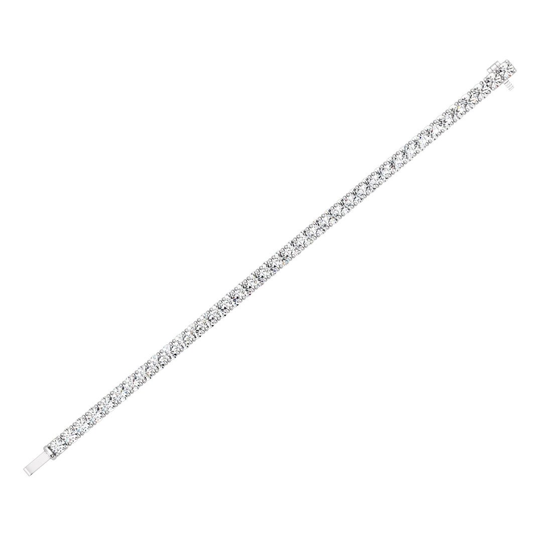 Round Lab-Grown Diamond Tennis Bracelet in 18K White Gold Setting