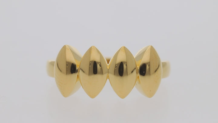 Gold Vermeil Navette Ring