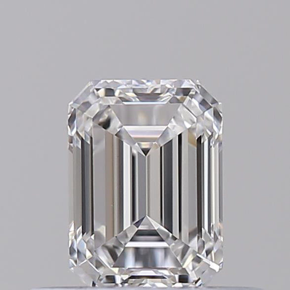 Experience Brilliance: Watch Our IGI Certified 0.50 CT HPHT Lab Grown Emerald Cut Diamond - D Color, VVS2 Clarity