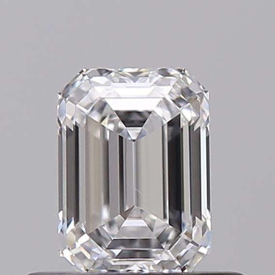 Discover Brilliance: Watch Our IGI Certified 0.50 CT HPHT Lab Grown Emerald Cut Diamond - D Color, VVS2 Clarity