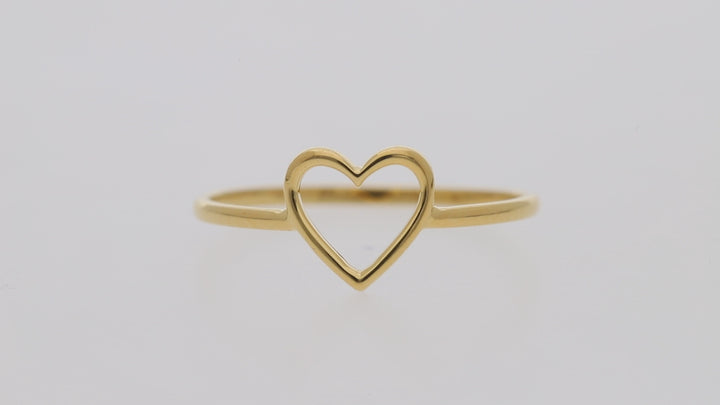 Gold Vermeil Heart Of Love Ring