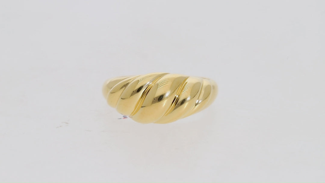 Gold Vermeil Croissant DÃëme Ring