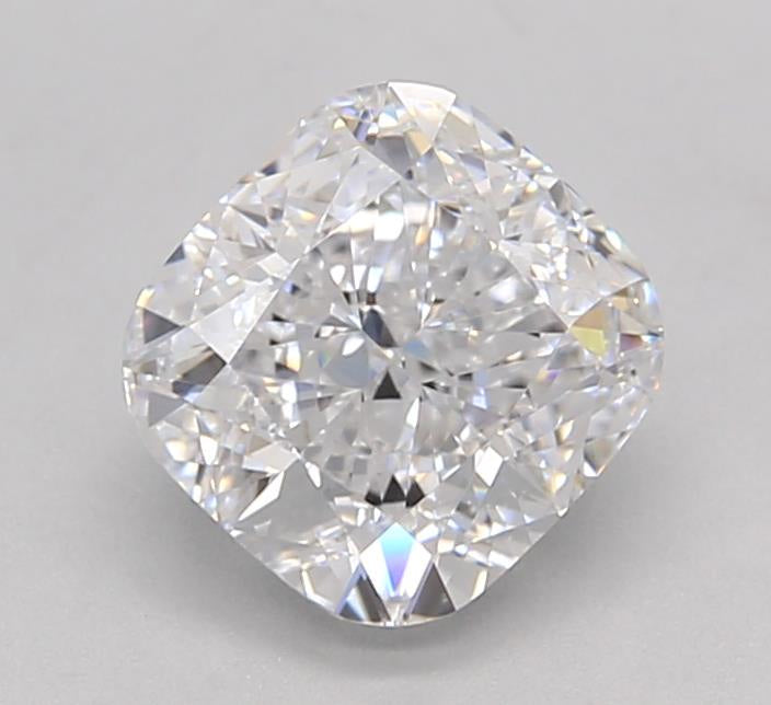 IGI CERTIFIED 1.50 CT CUSHION CUT LAB GROWN DIAMOND, VVS2 CLARITY, D COLOR