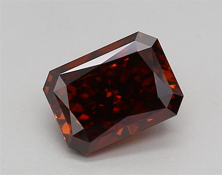 IGI CERTIFIED 1.22 CT RADIANT CUT LAB GROWN DIAMOND, VS1 CLARITY, FANCY VIVID ORANGE