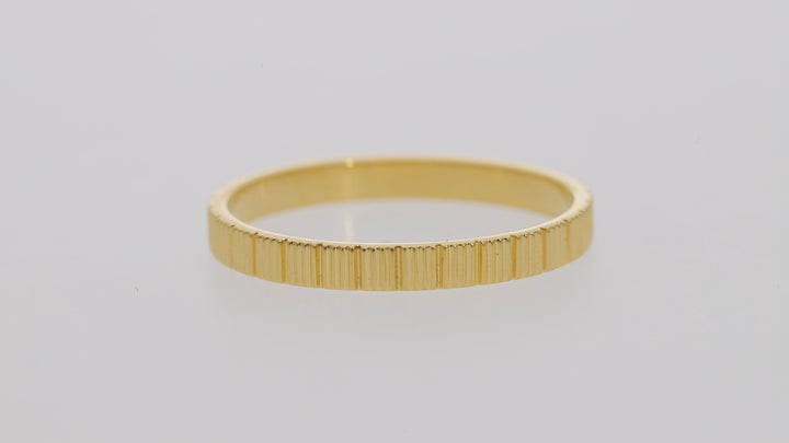 Gold Vermeil Contemporary Hexagon Eternity Ring