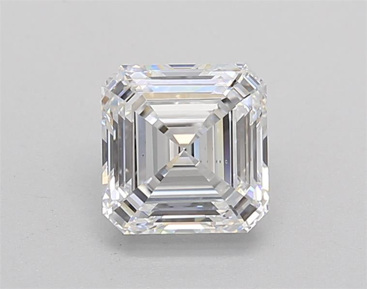 IGI CERTIFIED 1.00 CT SQUARE EMERALD LAB-GROWN DIAMOND, VS2 CLARITY, D COLOR