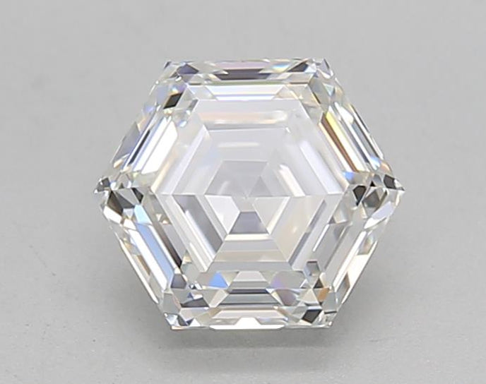 IGI CERTIFIED 1.03 CT HEXAGONAL CUT LAB-GROWN DIAMOND, VVS2 CLARITY, F COLOR